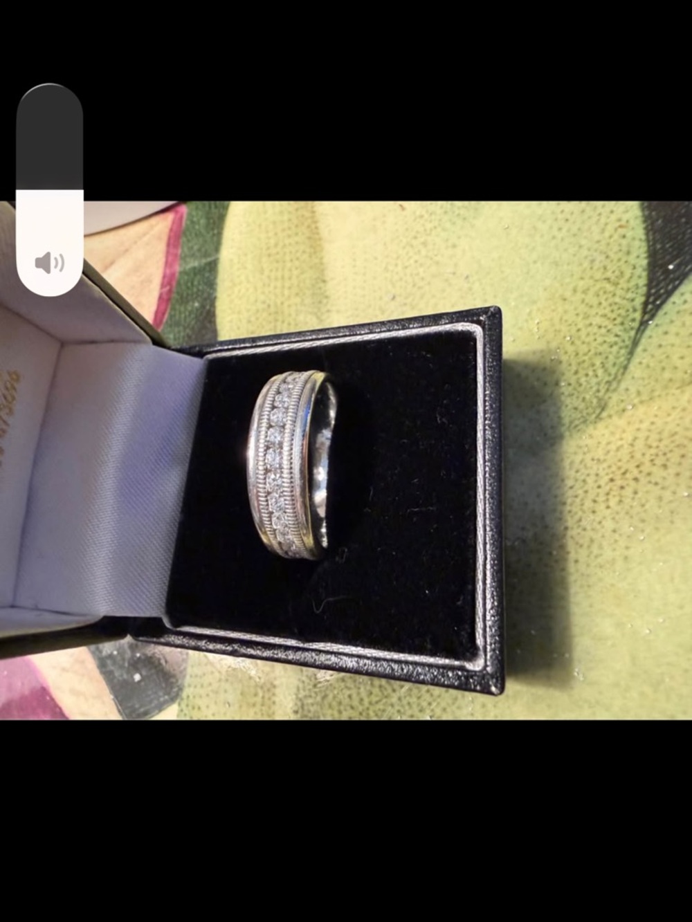 1.45carat Diamond eternity band custom made by me, graded 29 F color VS stones.